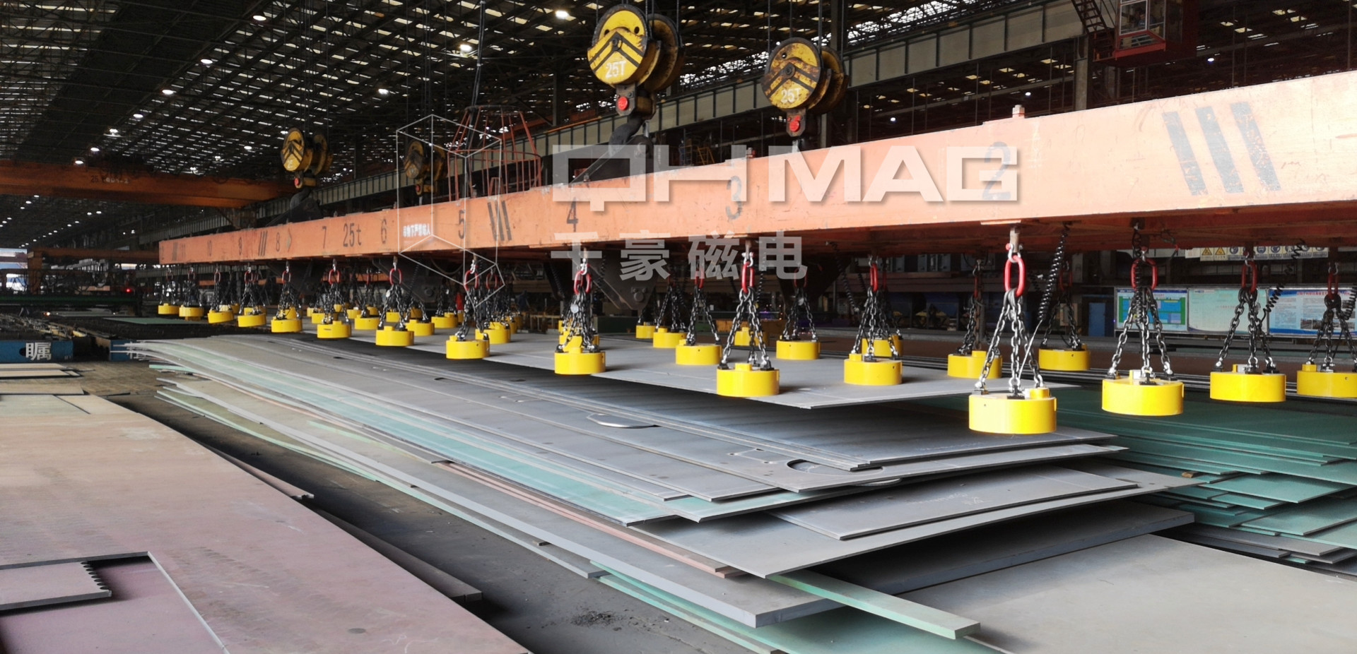 千豪磁電吊鋼板用夾具，電永磁吊具，磁力吊具