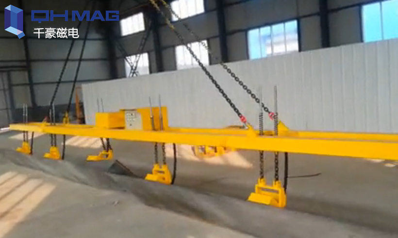 側(cè)吊鋼板磁力吊具，千豪可翻轉(zhuǎn)鋼板電永磁起重器
